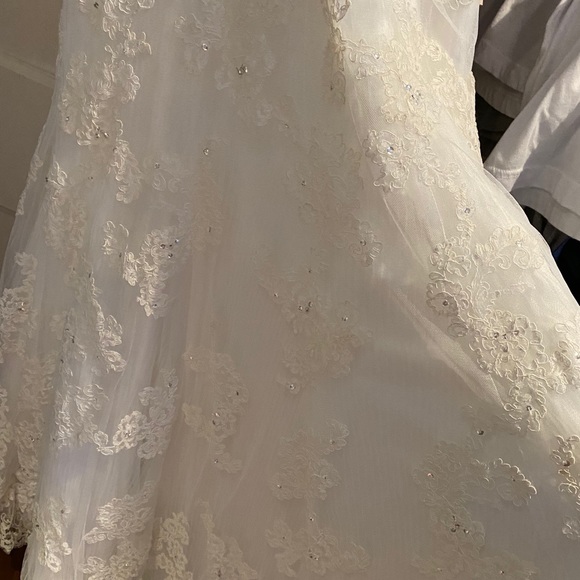 Cream wedding dress mermaid - Picture 4 of 5